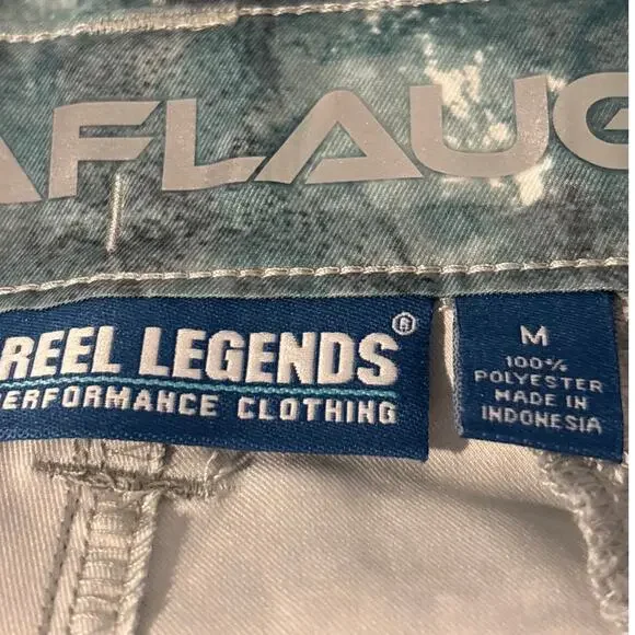 Reel Legends Men's Size Medium Aquaflauge Performance Fishing Board Shorts - Picture 5 of 5